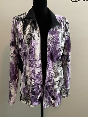 Northern Reflections Purple Abstract Print  Jacket